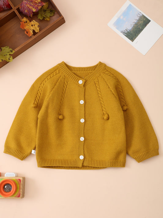 👶 Baby Girl Cozy Sweater – Soft Fall/Winter Cardigan