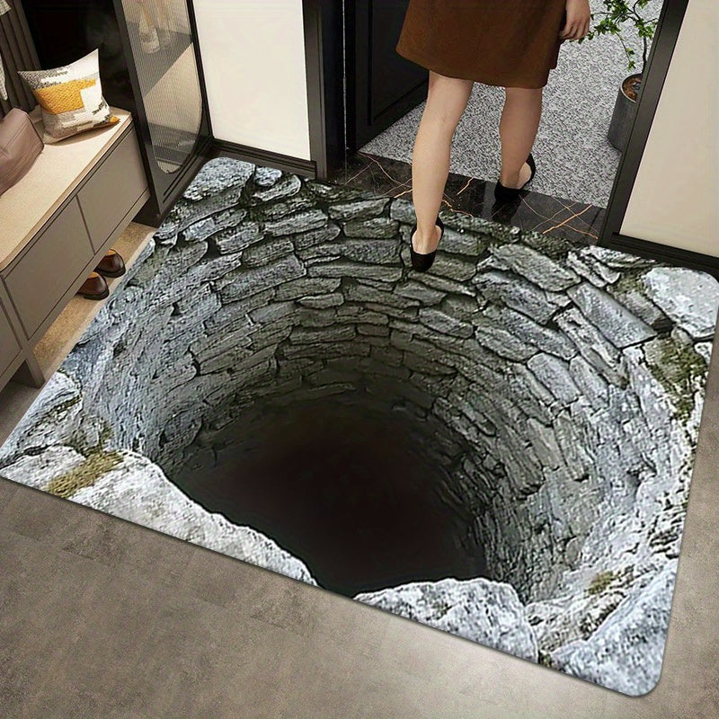 🌀 Endless Abyss Door Mat – Non-Slip Visual Illusion Decor