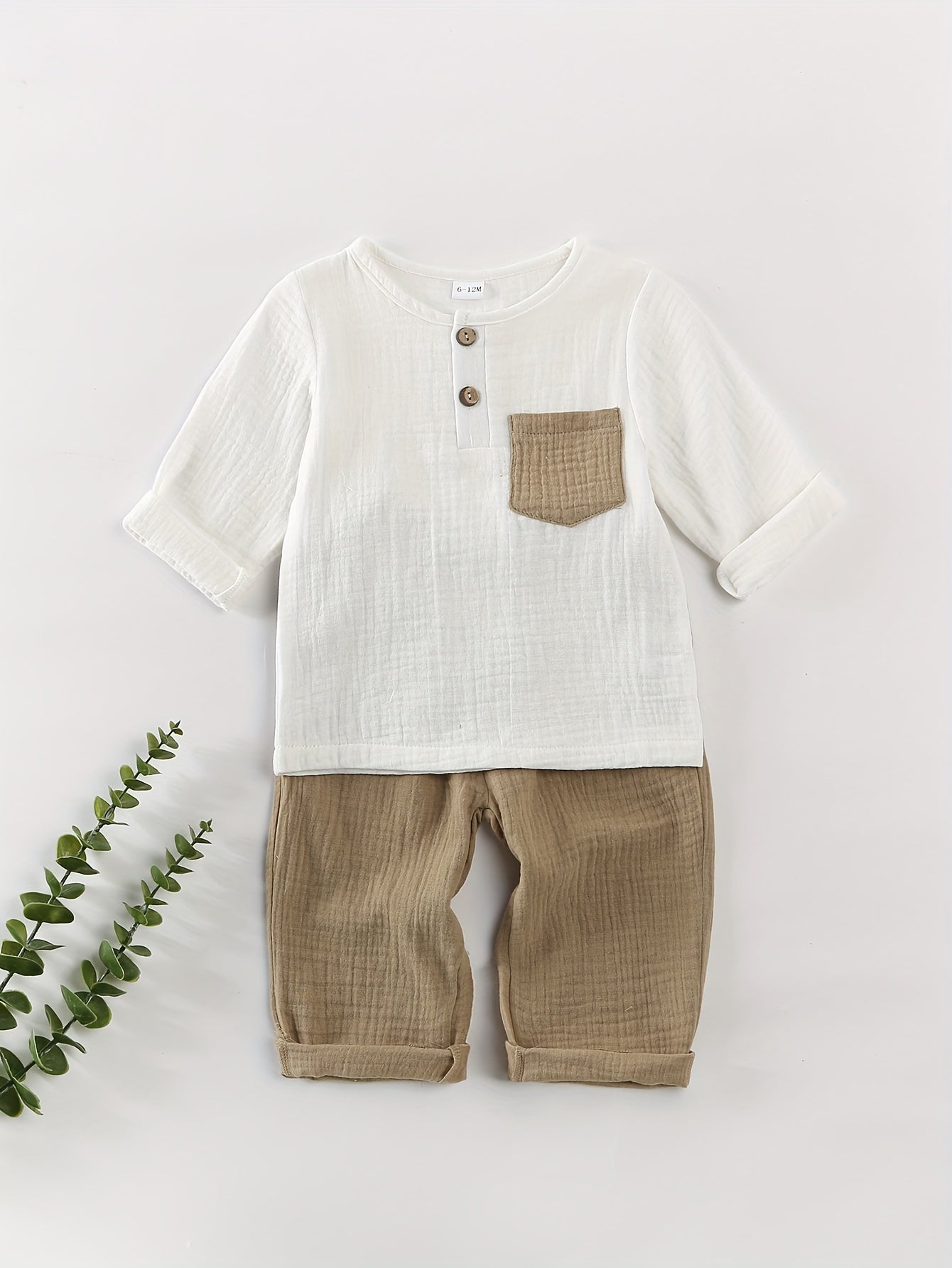 Boys’ Bubble Cotton Pants Set – Comfortable Outdoor Outfit