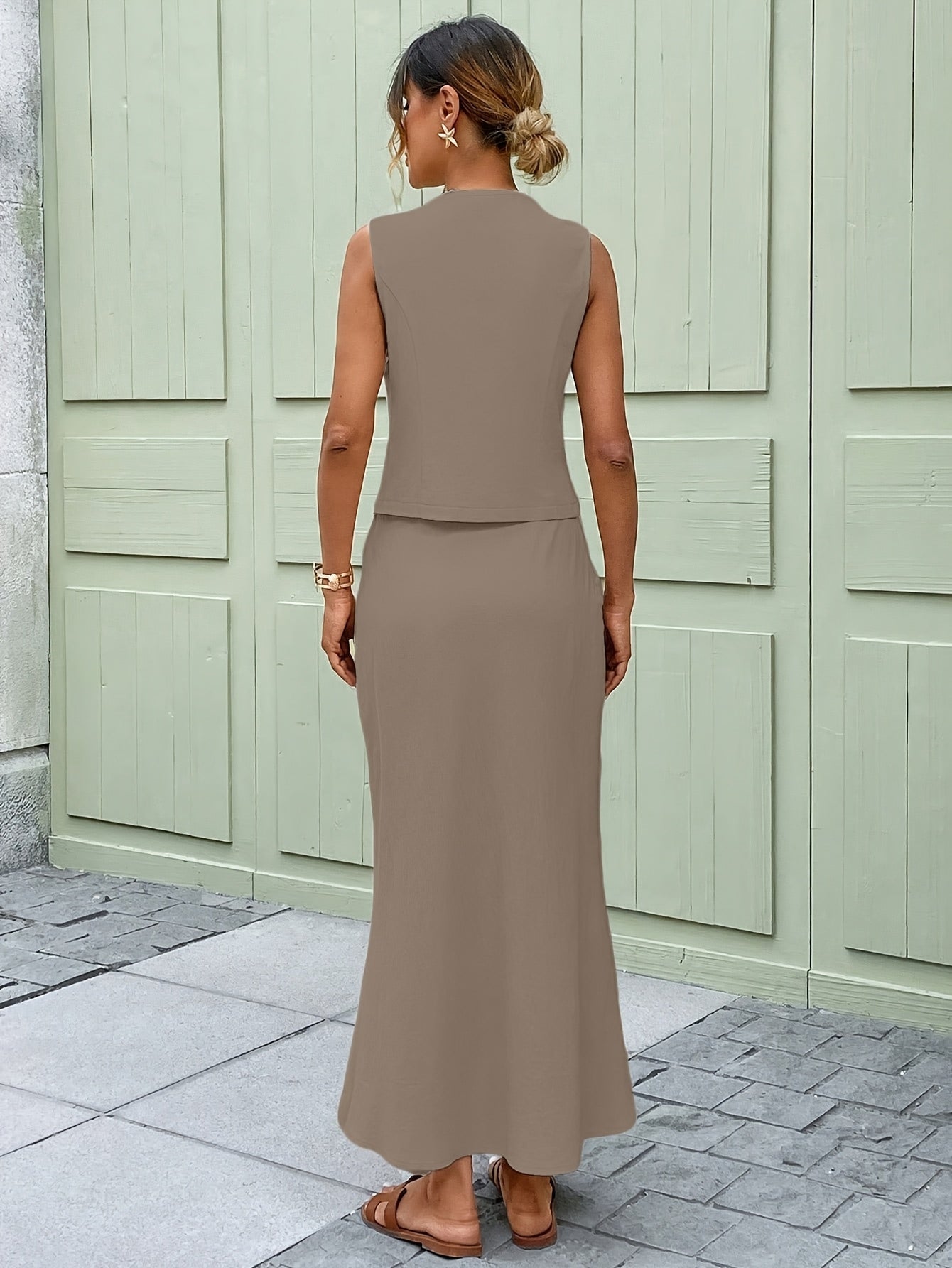 Women’s Casual Business Workwear – Retro Island Vacation Style, Office & Leisure Outfit