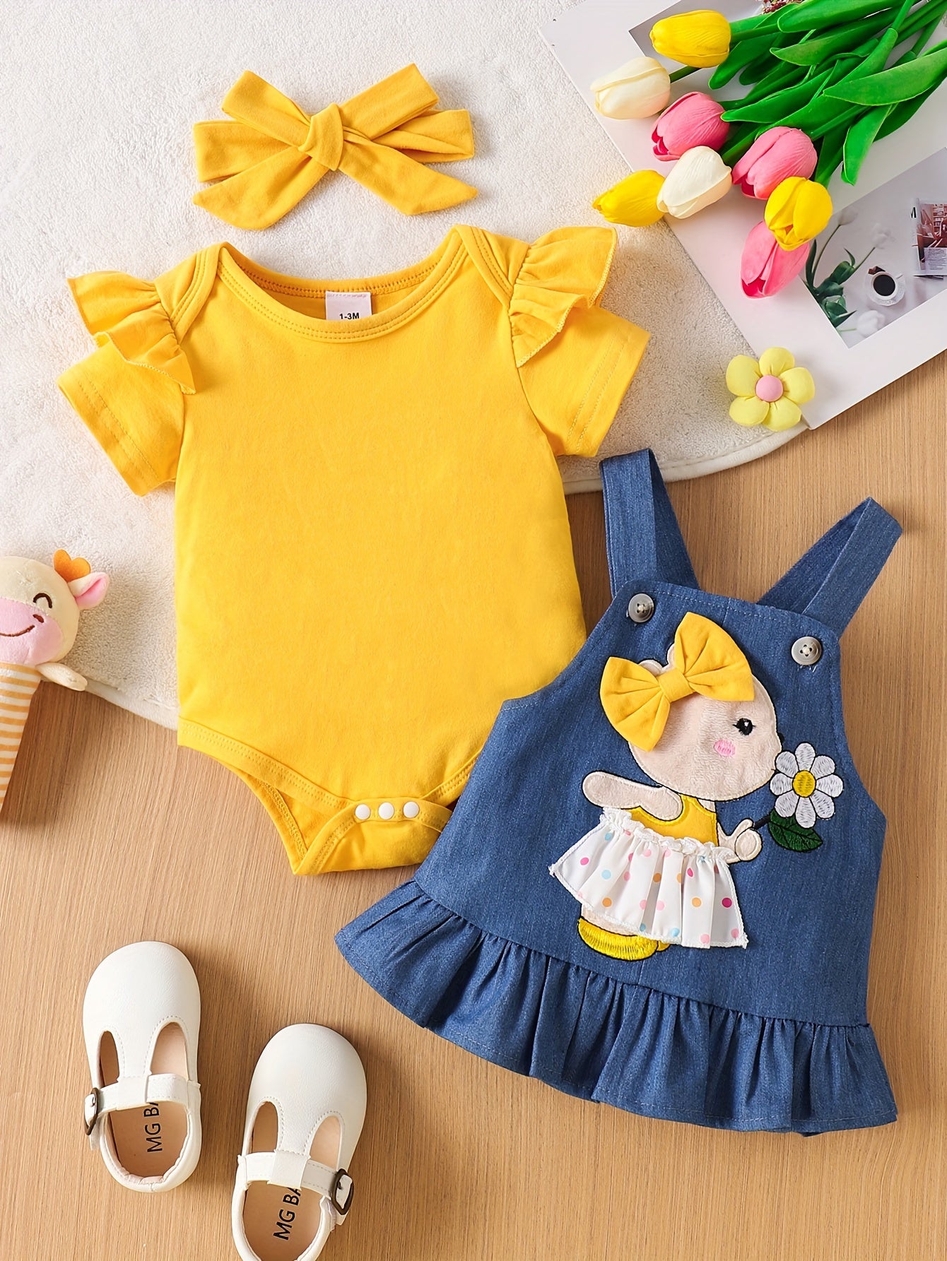 🐻 Bear Sunflower Baby Set