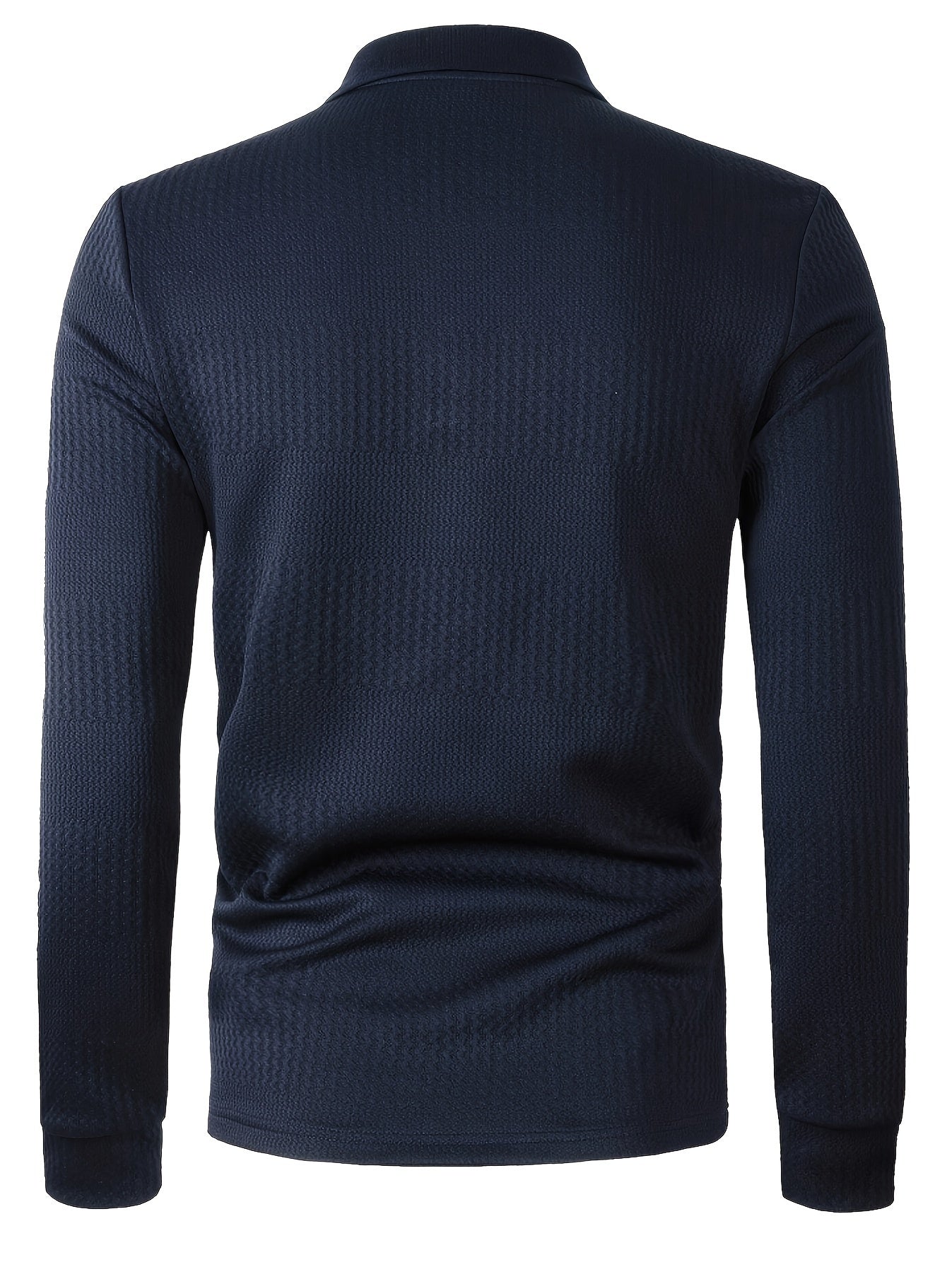 Men's Classic Long Sleeve Button-Up Shirt – Stretch Knit, Formal & Casual, Soft Breathable Fabric for Office & Everyday Wear