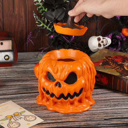 🎃 Pumpkin Head Candy Jar – Spooky Halloween Table Decor