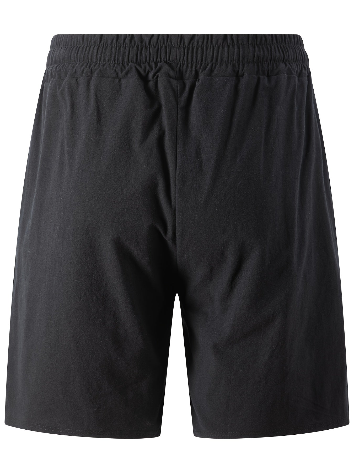 Men's Cotton Casual Two-Piece Set – Stand Collar Short Sleeve Shirt & Elastic Waist Shorts, Summer Beach or Workwear Outfit