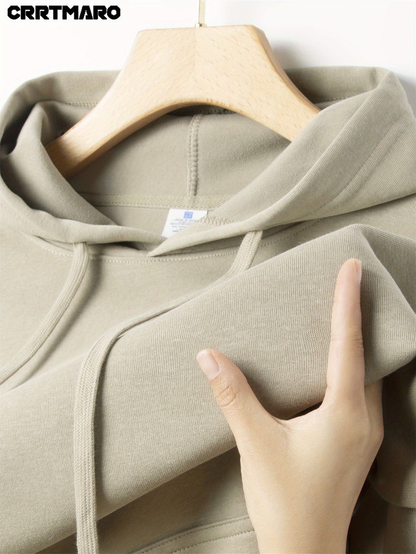 CARTMARO Men's Heavyweight Hooded Sweatshirt – 330GSM Cotton Pullover Hoodie, Front Pocket, Regular Fit, Autumn/Winter Casual Streetwear