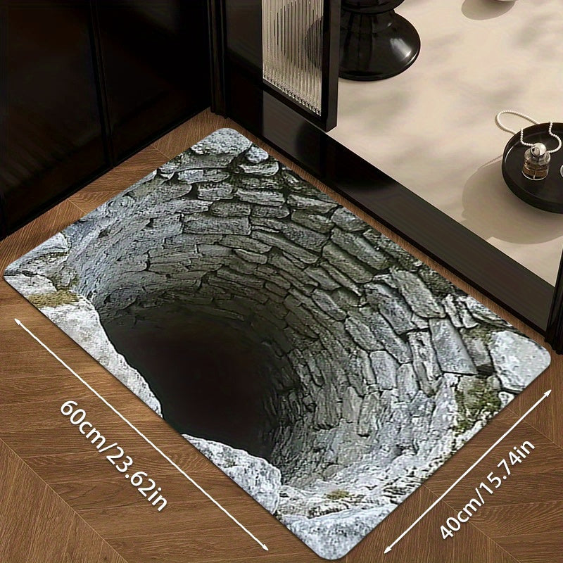 🌀 Endless Abyss Door Mat – Non-Slip Visual Illusion Decor