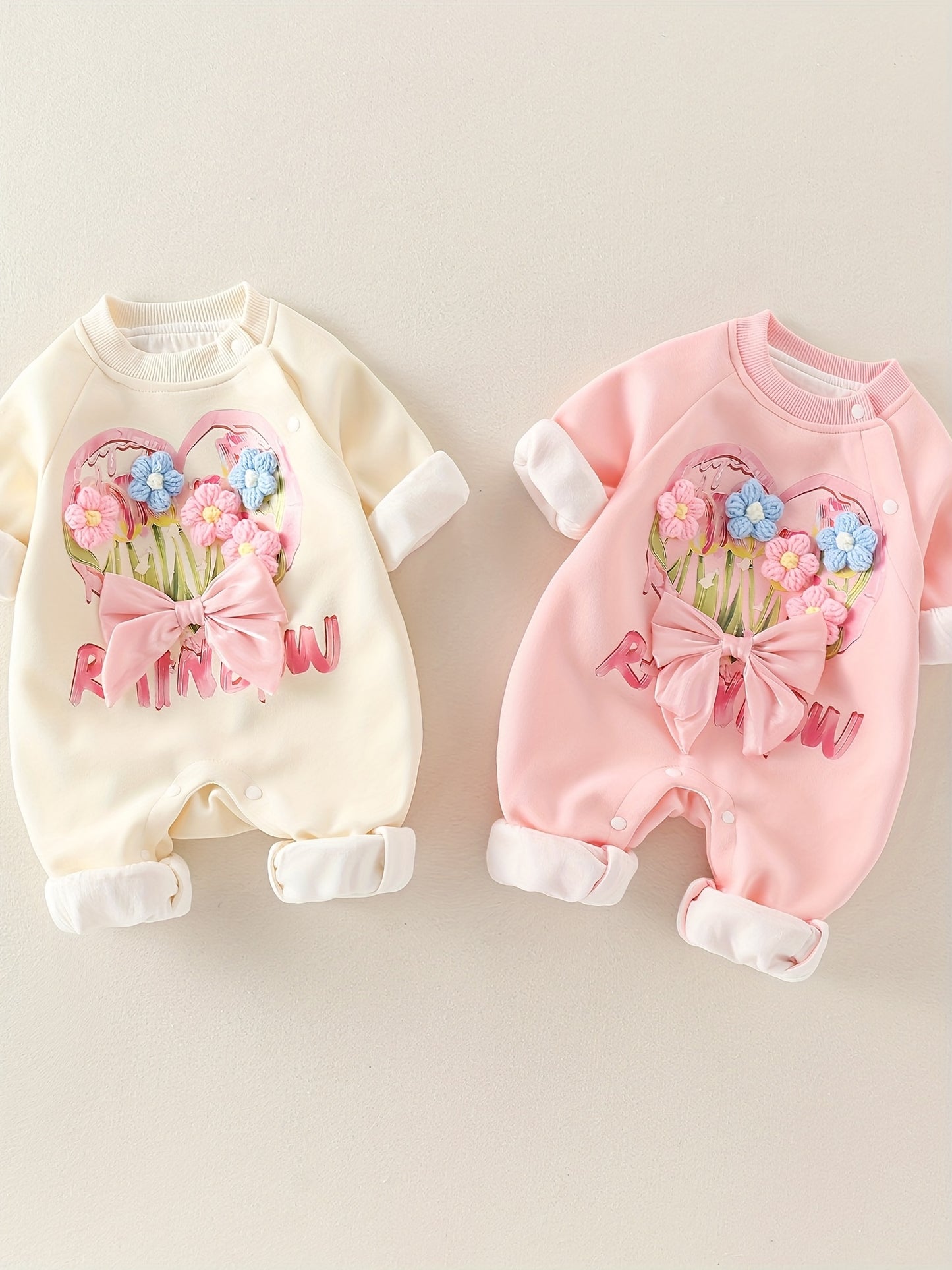 🌸 Soft Floral Baby Romper