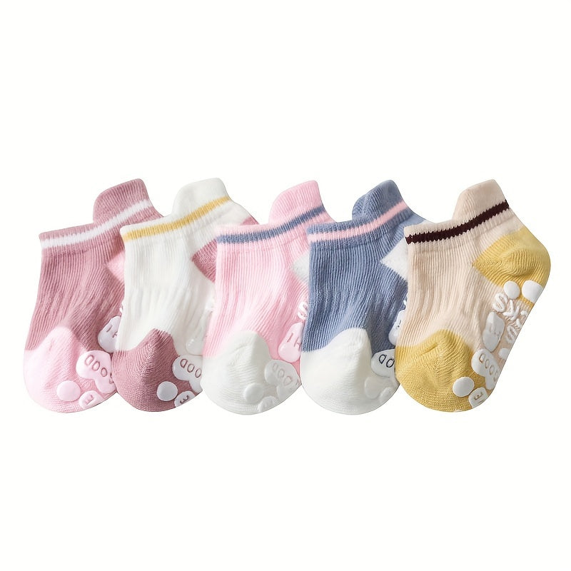 ☁️ Kids Non-Slip Socks (5prs)