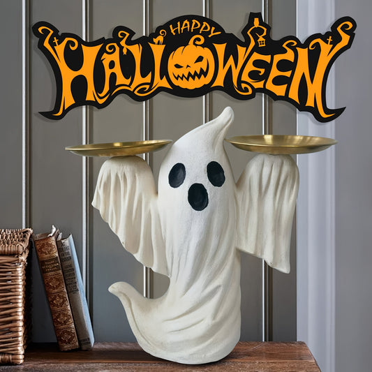 🎃 Cute Halloween Tray Decor – Friendly Resin Display
