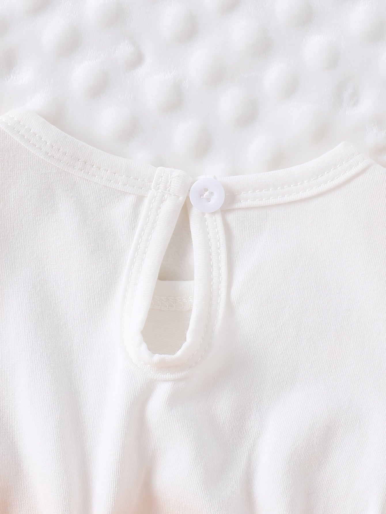 Baby Girl Bear Embroidered Bodysuit – Short Sleeve Romper with Ruffle Sleeves & Matching Bow