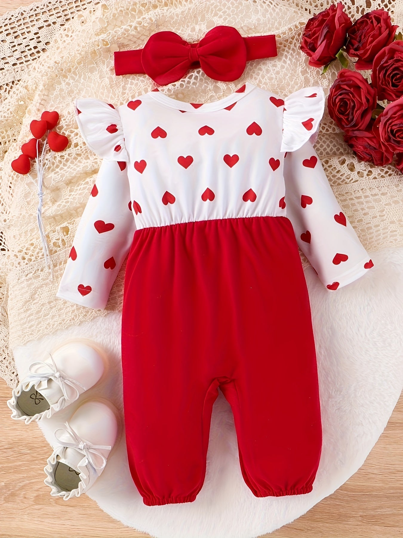 Conjunto de macacão 2 peças para bebé 0–18 meses – Macacão de manga comprida com folha de lótus e chapéu, bordado de gatinho de desenho animado para outono/inverno