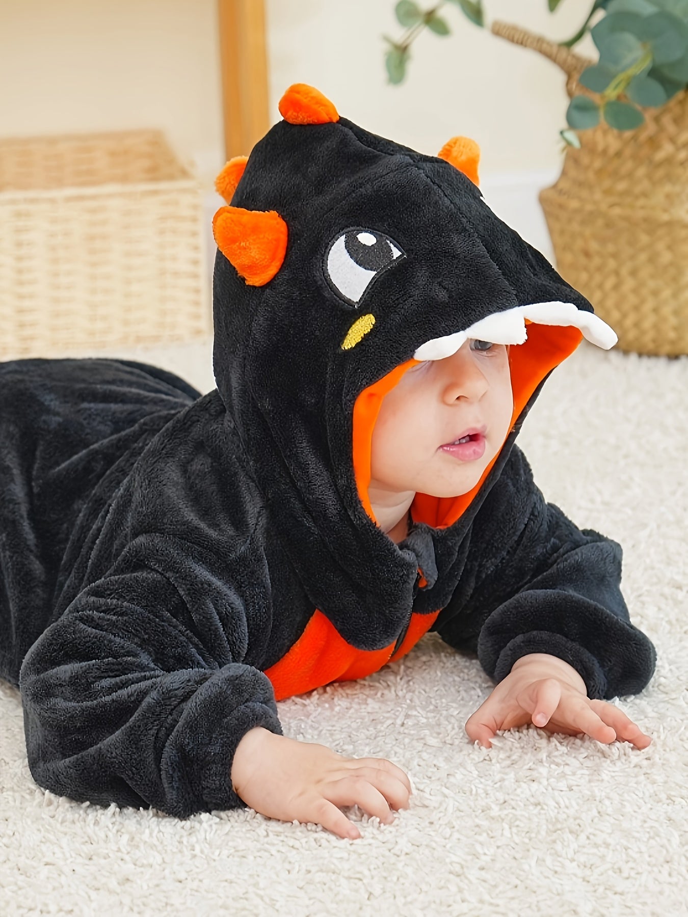 🎃 Pumpkin Dinosaur Onesie – Cozy Halloween & Party Outfit