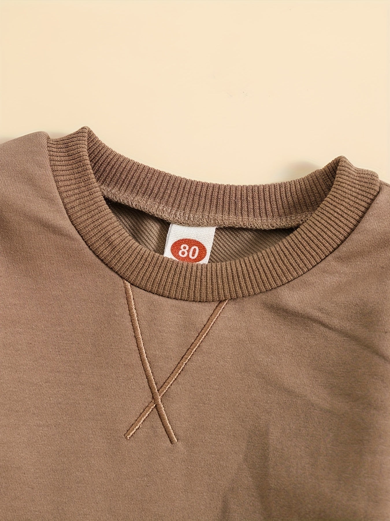 Boys’ Long Sleeve Crewneck Sweatshirt – Casual Cotton Blend Top with Pockets