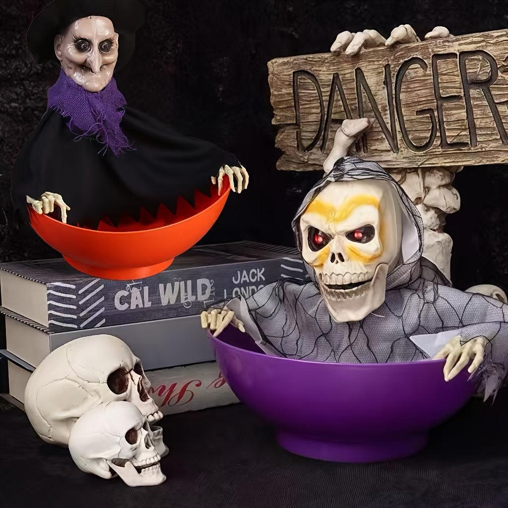 🎃 Halloween Candy Dish – Light-Sensitive Table Decoration