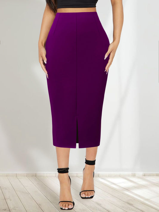 🖤 Rayon Blend Midi Skirt