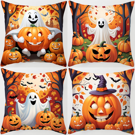 🎃🖤 Halloween Pillow Covers (4pcs)