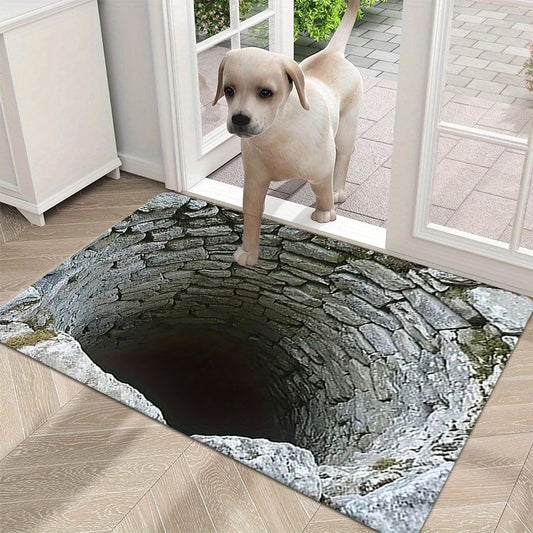 🌀 Endless Abyss Door Mat – Non-Slip Visual Illusion Decor