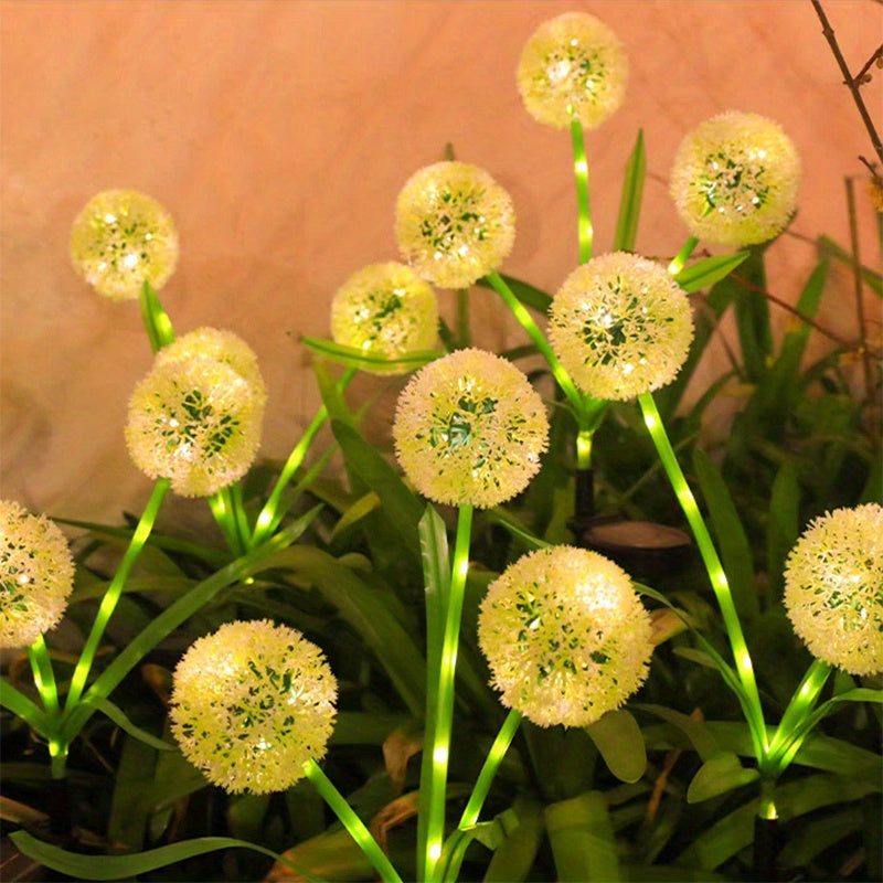 🌟 2pcs Solar Starry Dandelion Lights – Halloween Glow Decor
