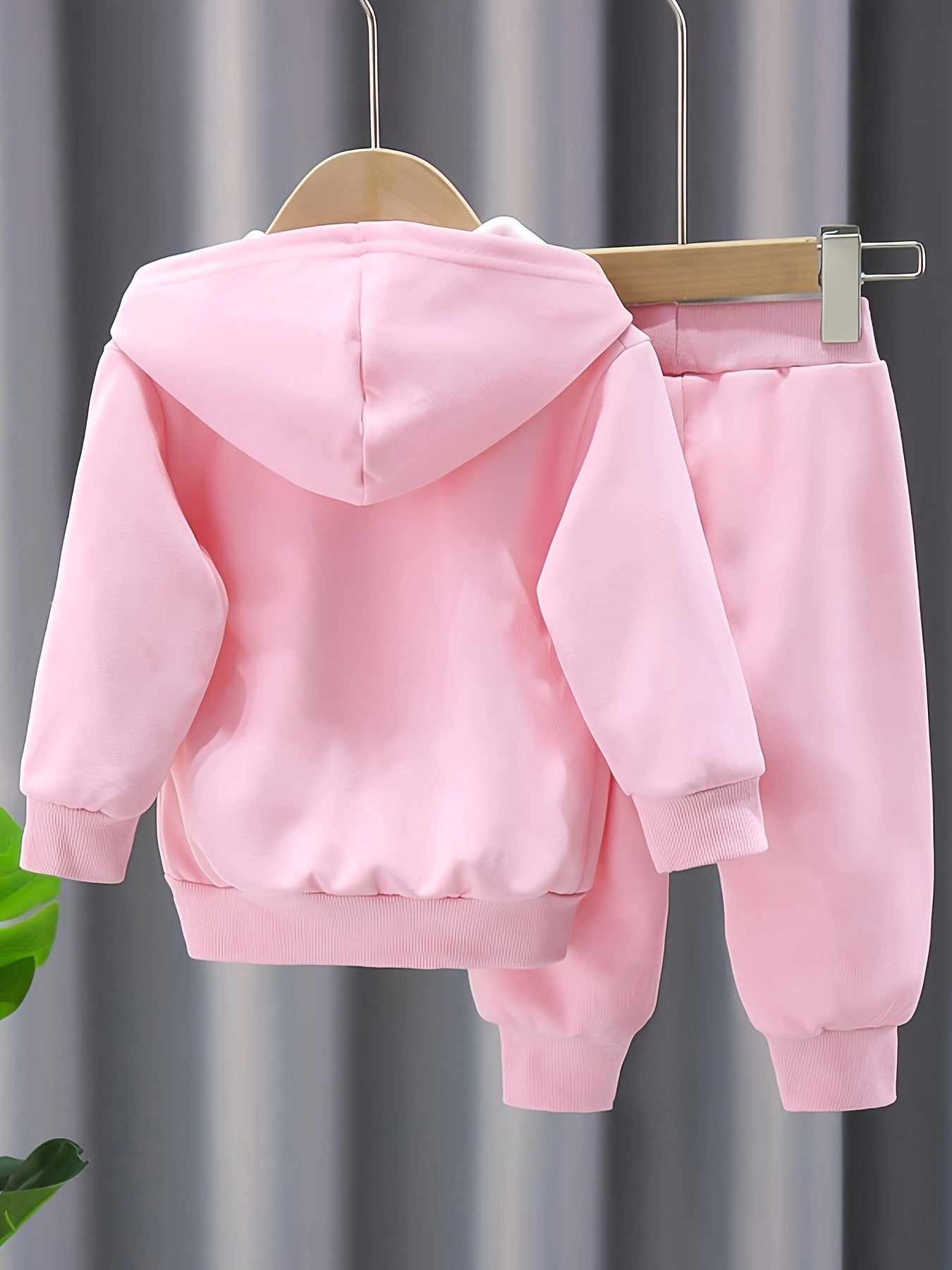 Unisex 2-Piece Hooded Cardigan & Pants Set – Spring/Autumn Casual Outfit for Outdoor Play