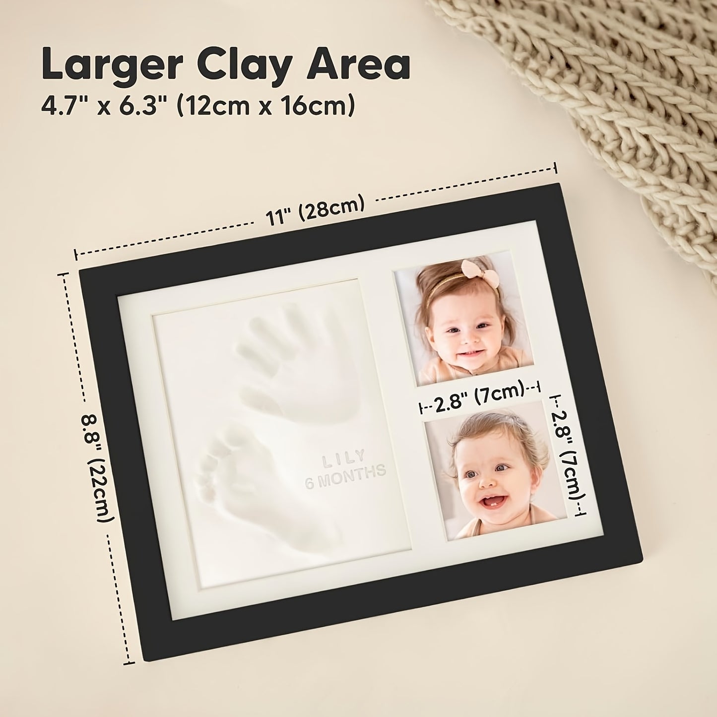 Light Clay Hand and Footprint Kit – Quick-Dry Baby Keepsake Souvenir