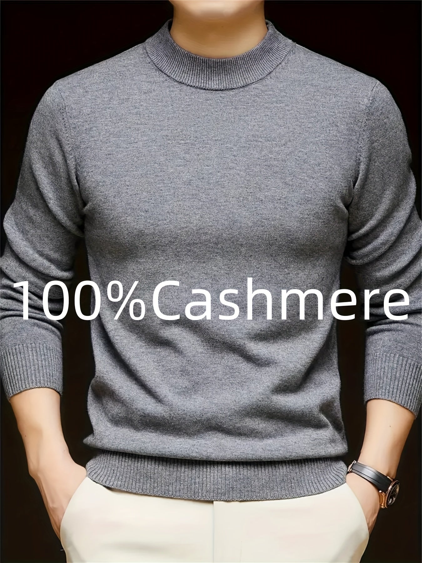 100% Velvet Men's Sweater – Casual & Comfortable, Soft Fabric, Warm, Ideal for Business Layering