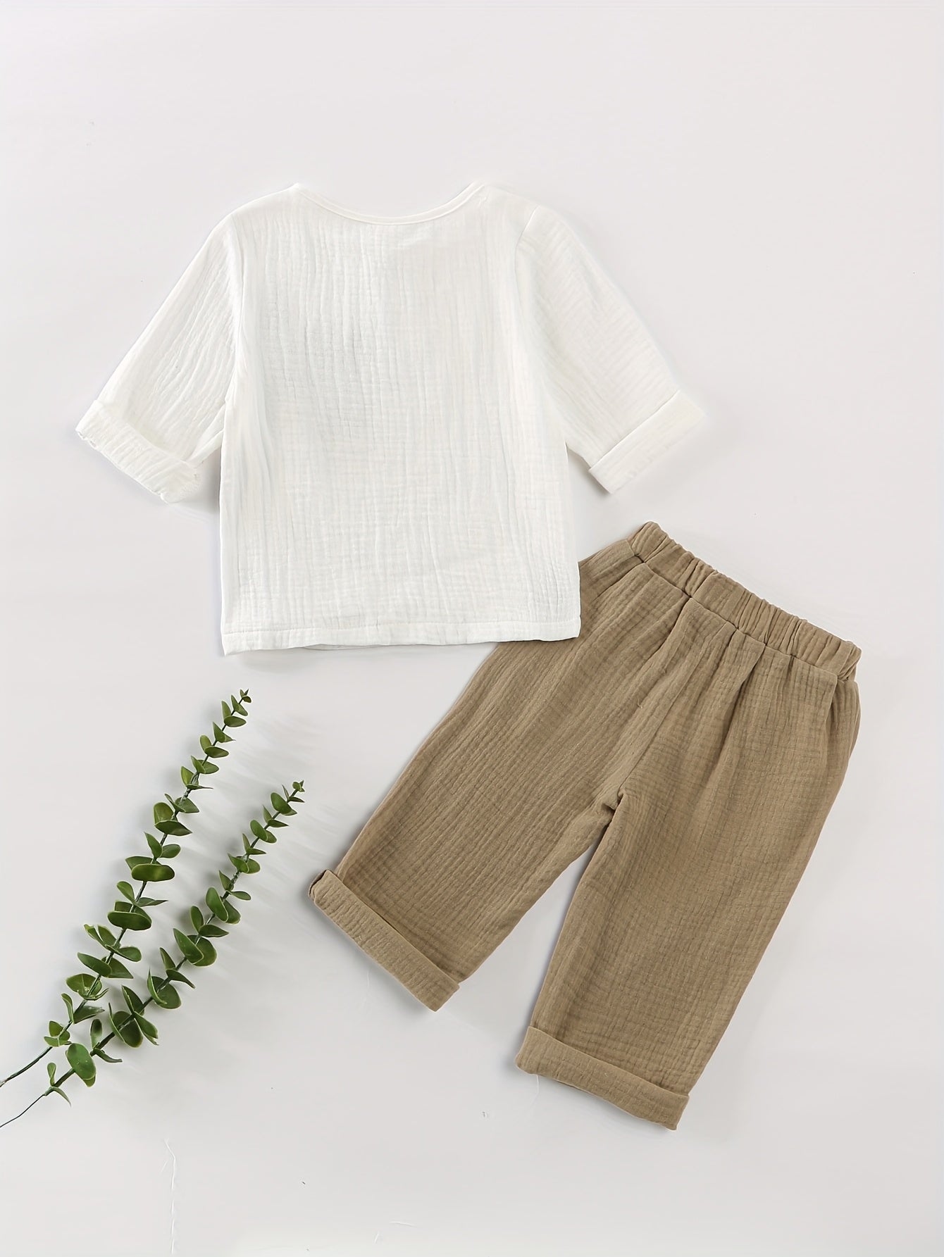 Boys’ Bubble Cotton Pants Set – Comfortable Outdoor Outfit