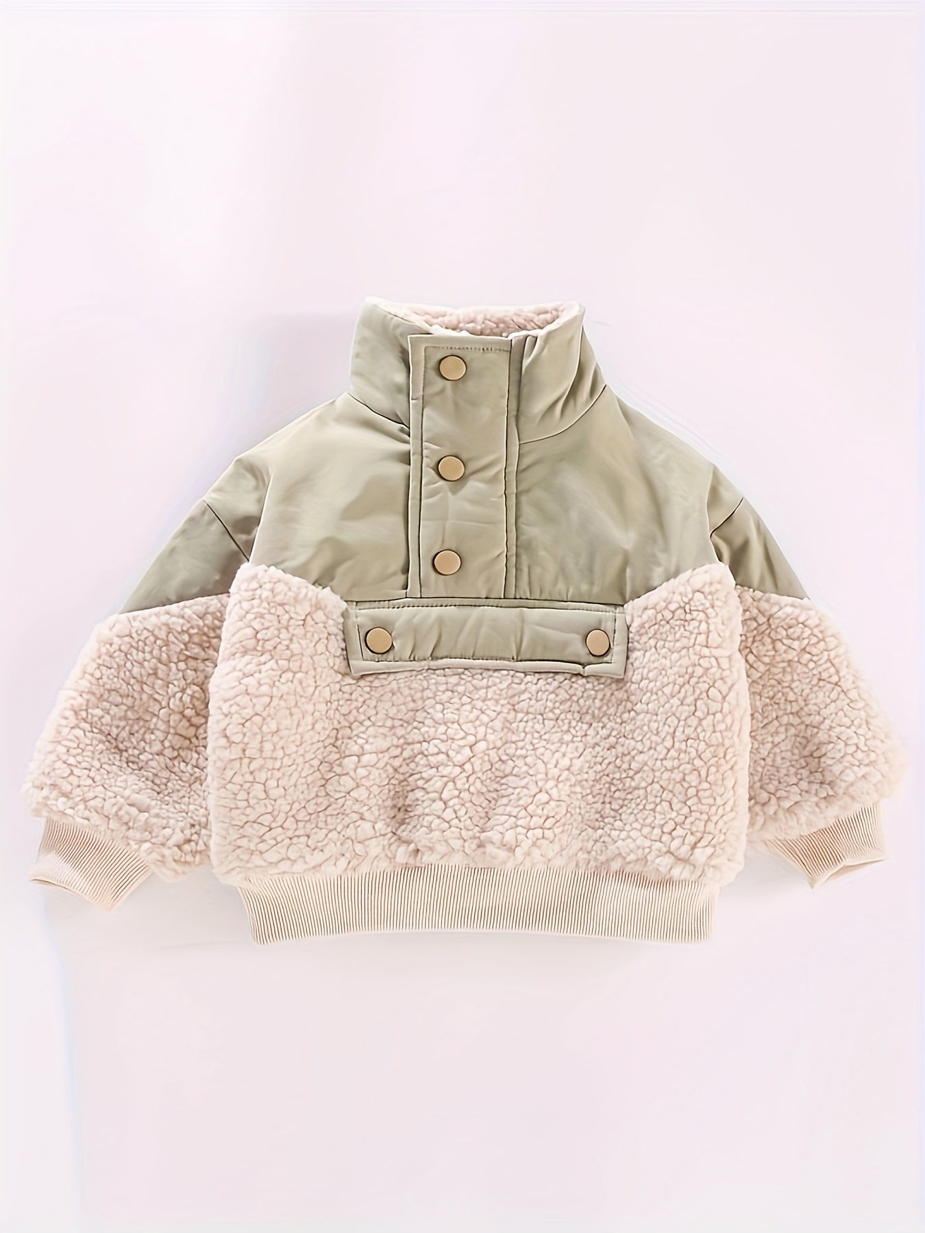 Winter Thick Sweater Jacket – High-Collar Coat for Baby & Toddler