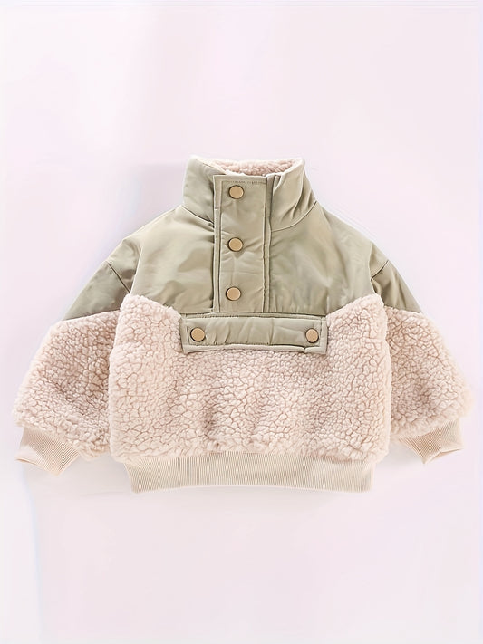 Winter Thick Sweater Jacket – High-Collar Coat for Baby & Toddler