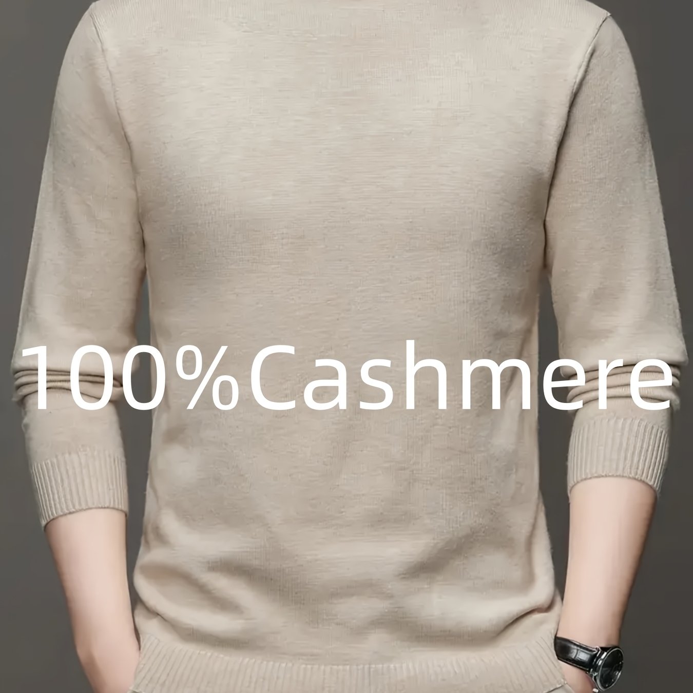 Men's 100% Wool Turtleneck Sweater – Soft, Warm, Stretchy Pullover, Machine Washable, Regular Fit for Casual & Business Wear