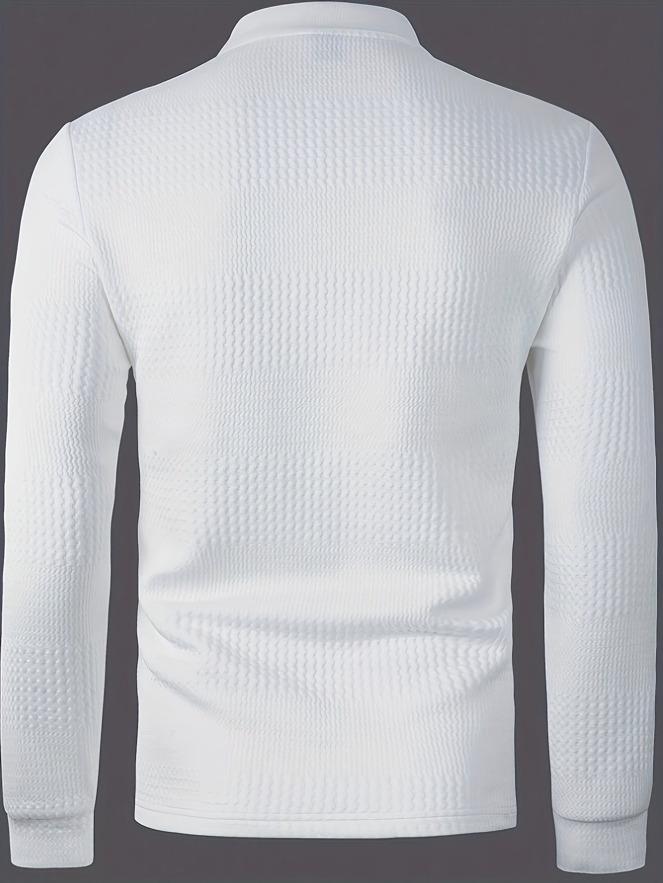 Men's Classic Long Sleeve Button-Up Shirt – Stretch Knit, Formal & Casual, Soft Breathable Fabric for Office & Everyday Wear