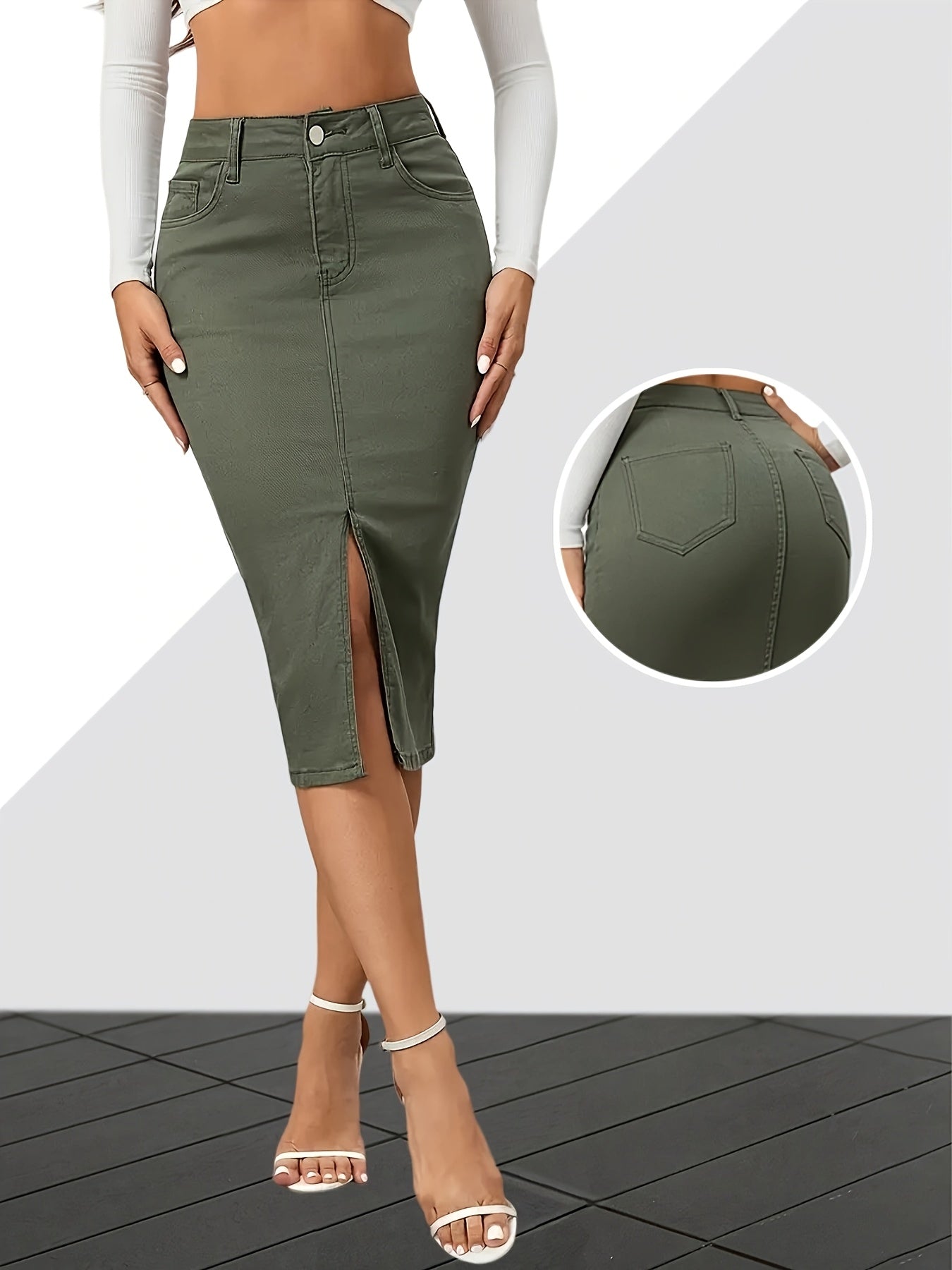 💚 Stretch Denim Skirt
