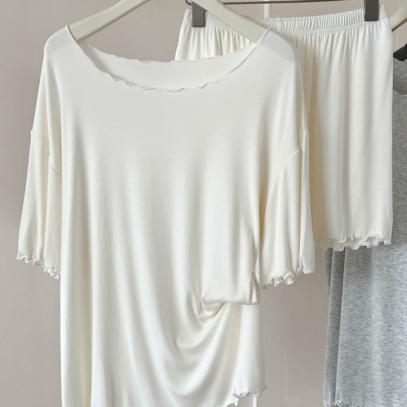 Women’s Soft Modal Viscose Short Sleeve & Shorts Pajama Set – Comfortable Summer Home Wear