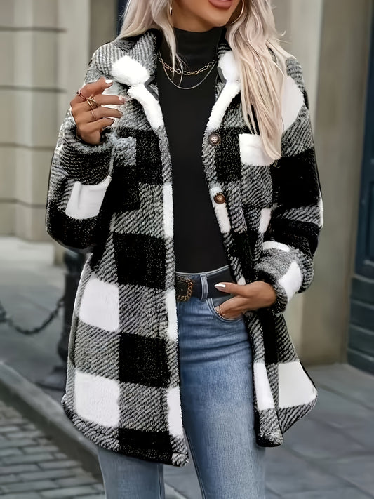 🖤 Checkered Winter Coat