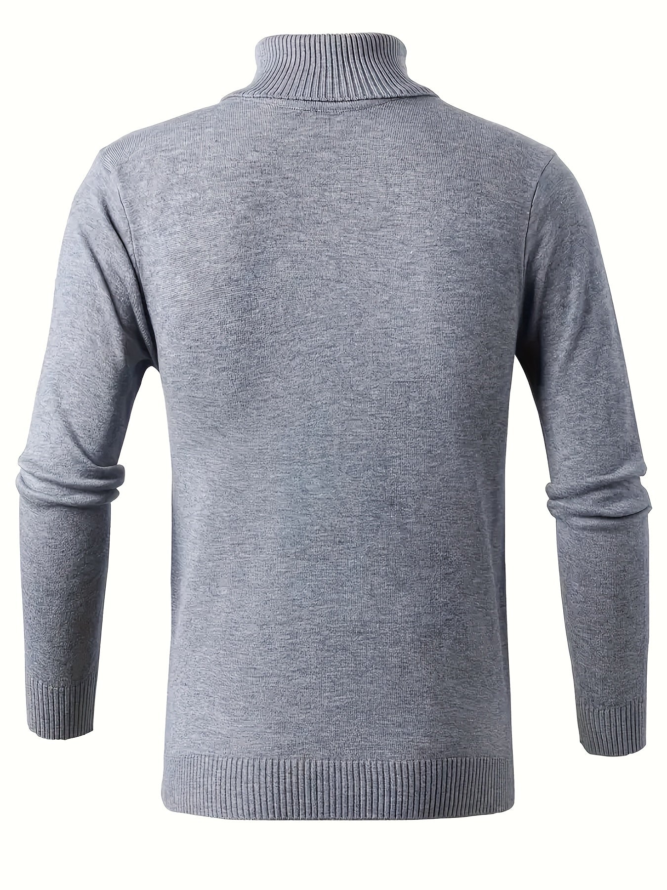 Men's 100% Wool Turtleneck Sweater – Soft, Warm, Stretchy Pullover, Machine Washable, Regular Fit for Casual & Business Wear