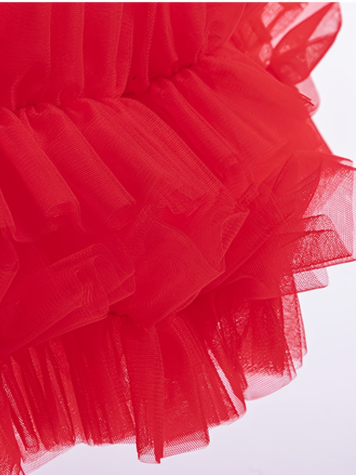 🎀 Girls’ Halloween Princess Dress – Black Sequin & Red Tulle