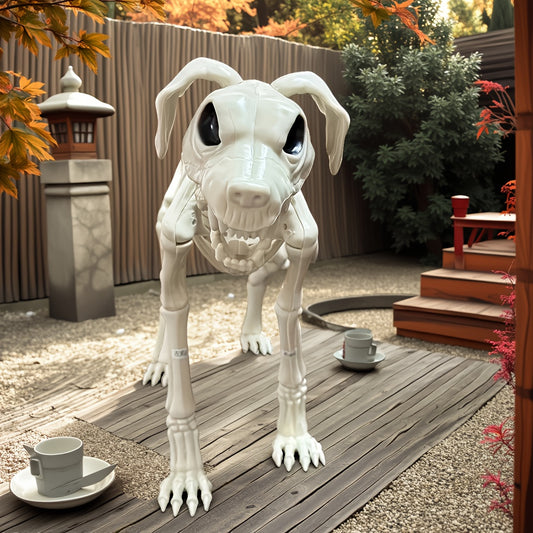 🐾 80cm Dog Skeleton – Giant Halloween Party Decor