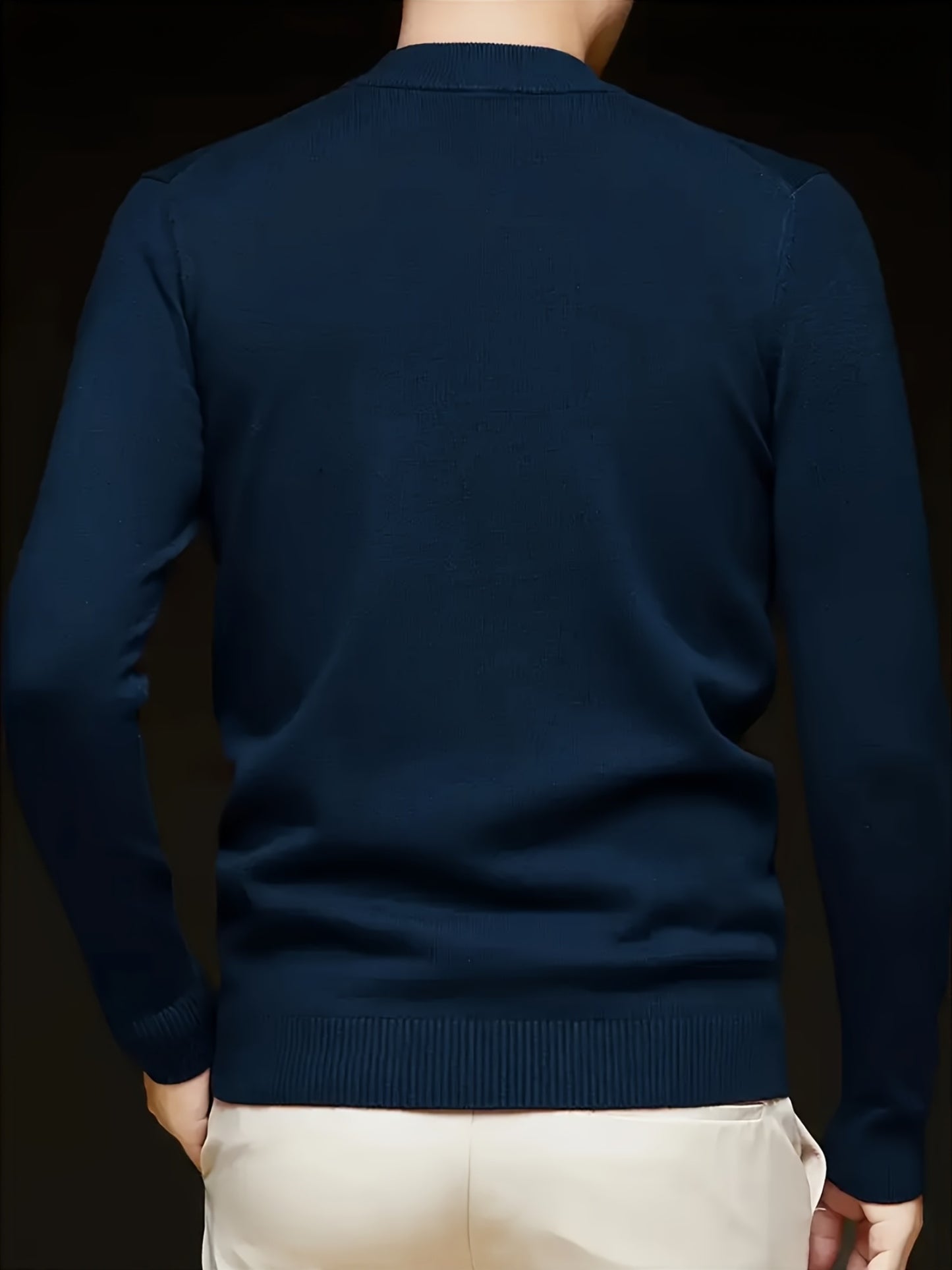 100% Velvet Men's Sweater – Casual & Comfortable, Soft Fabric, Warm, Ideal for Business Layering