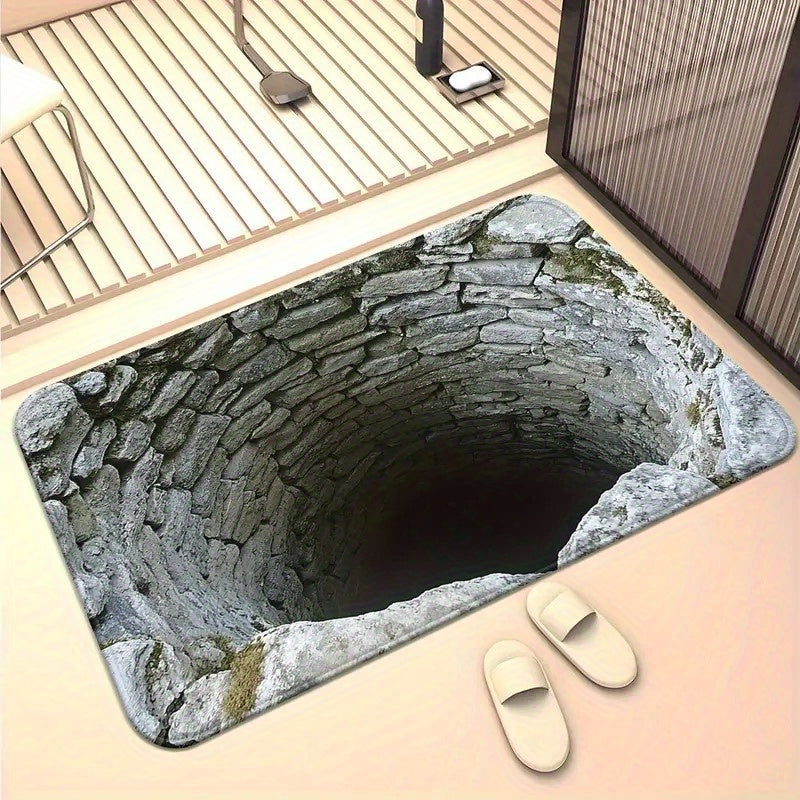 🌀 Endless Abyss Door Mat – Non-Slip Visual Illusion Decor