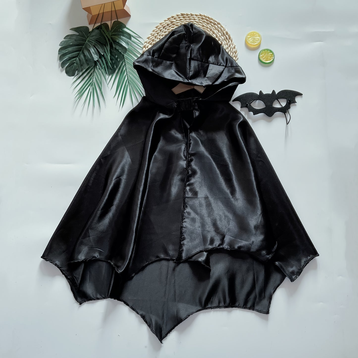 🦇 Kids' Bat Cape & Mask Costume Set – 2pcs Halloween/Christmas/Birthday Dress-Up Outfit