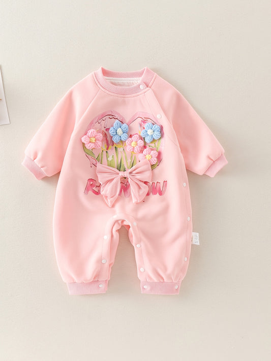 🌸 Soft Floral Baby Romper