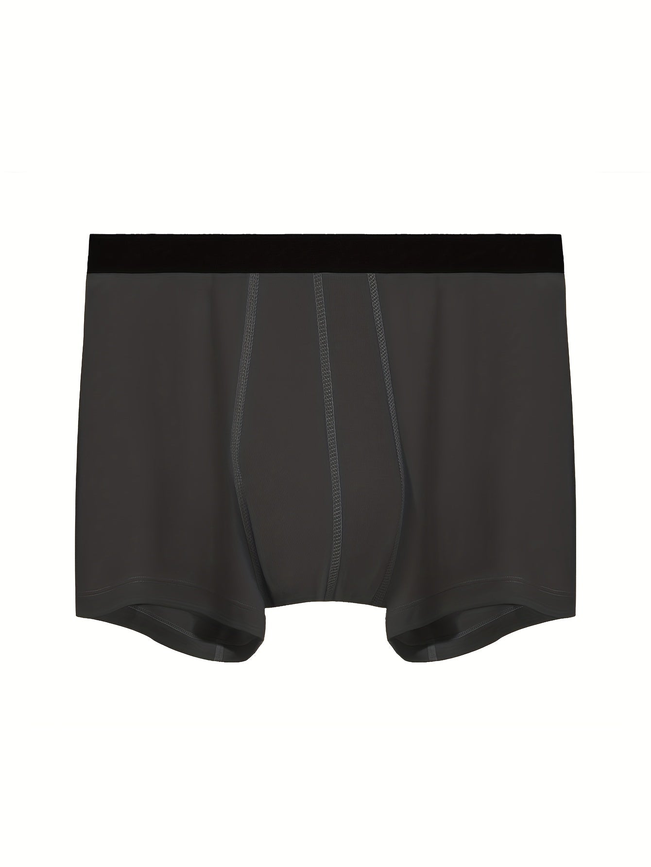 Grey Preparer Men's Quick-Dry Wool & Tencel Lyocell Boxer Briefs – Moisture-Wicking, Breathable Athletic Underwear for Gym & Outdoor Activities