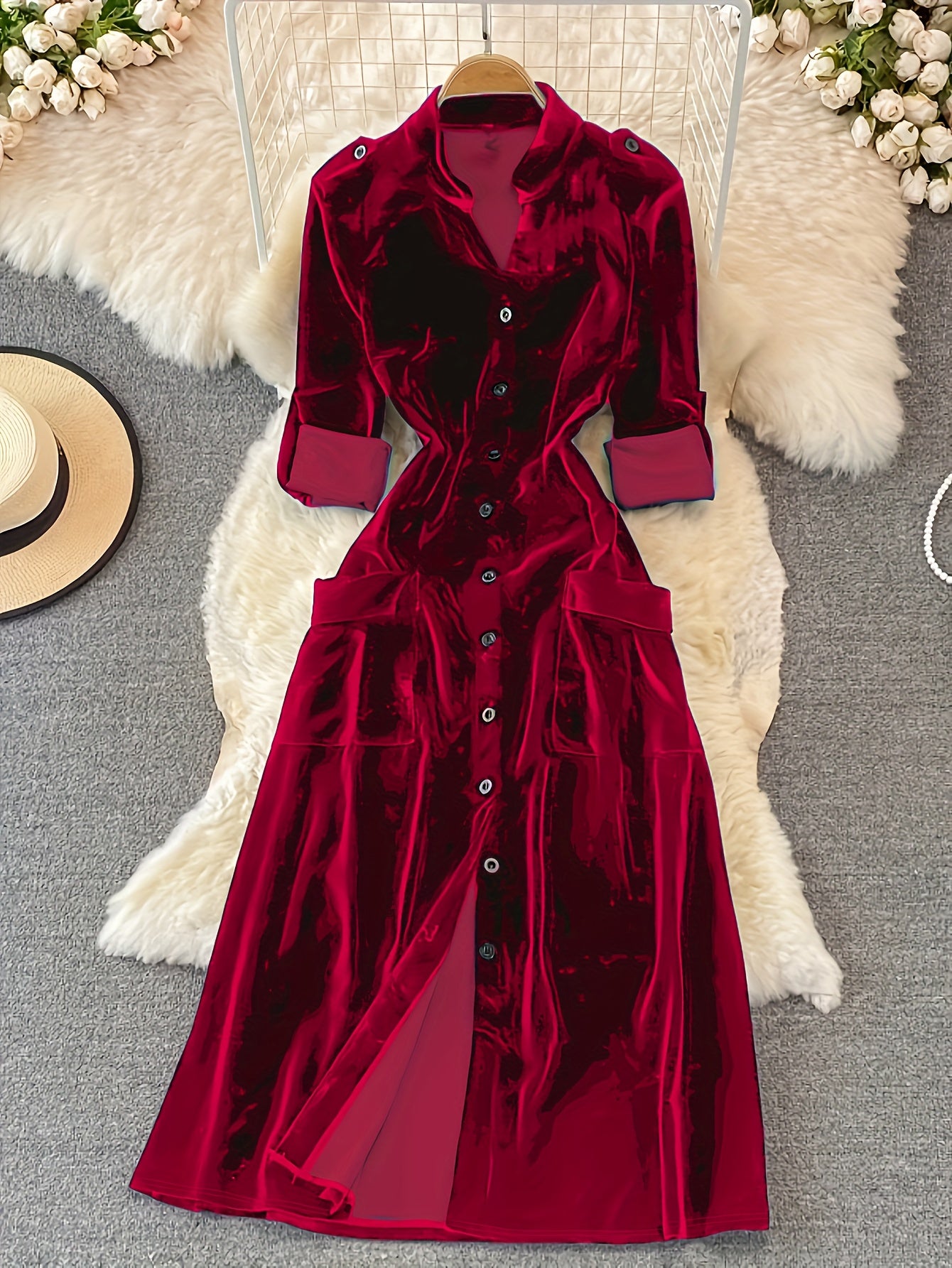 ✨ Velvet Cardigan Dress