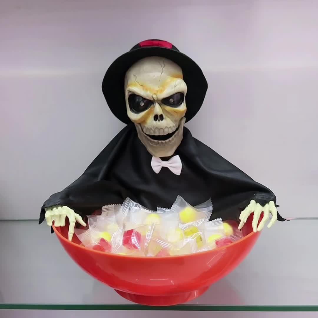 🎃 Halloween Candy Dish – Light-Sensitive Table Decoration