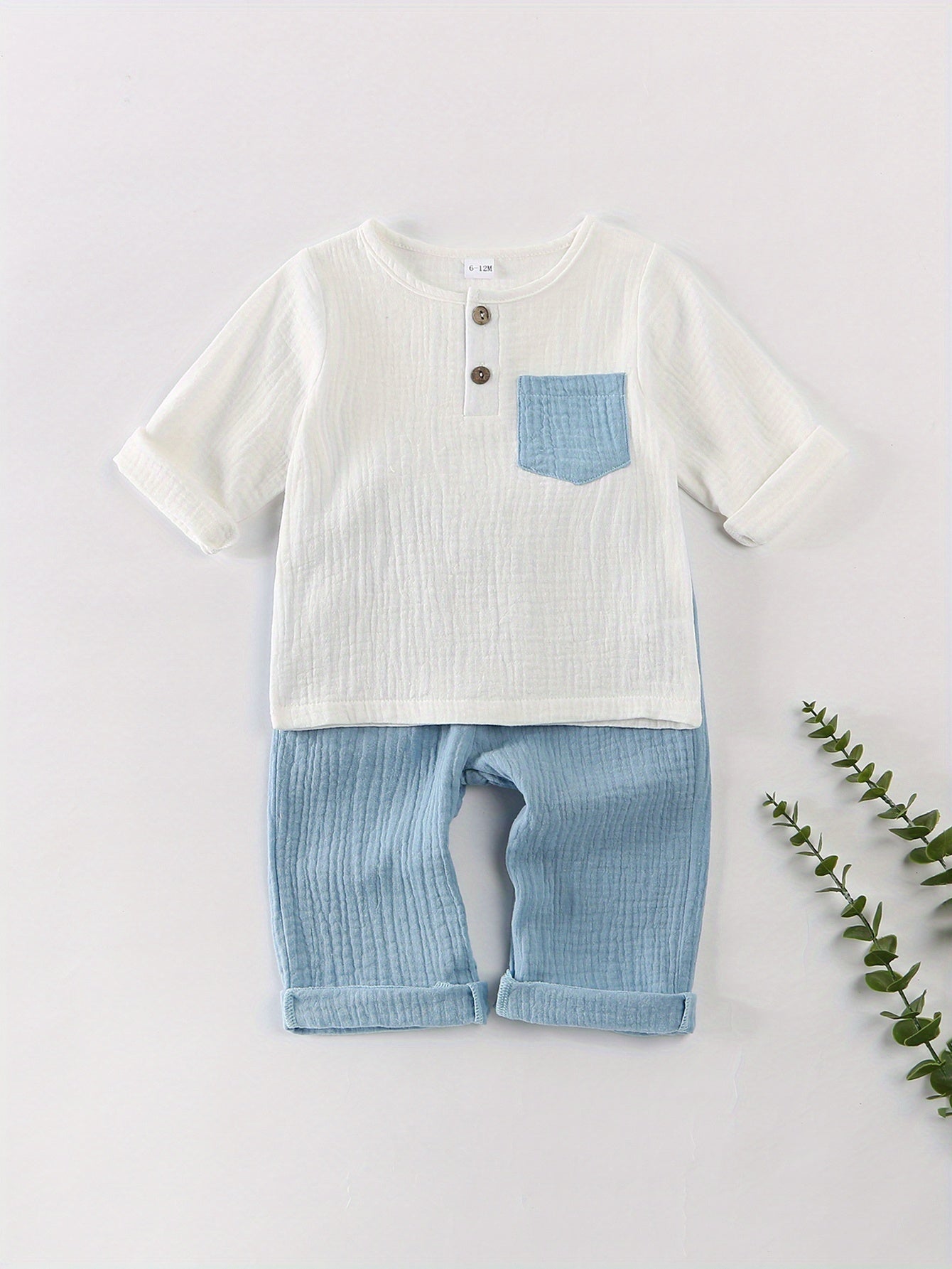 Boys’ Bubble Cotton Pants Set – Comfortable Outdoor Outfit