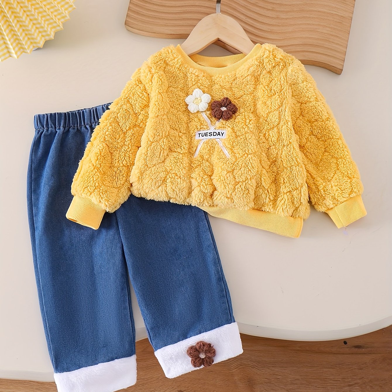 🌼 Yellow Plush Girls Set (2pcs)