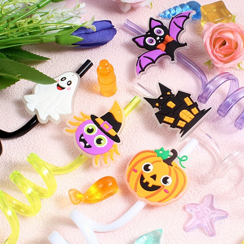 ✨🎃 Glow-in-the-Dark Halloween Straws (12pcs)