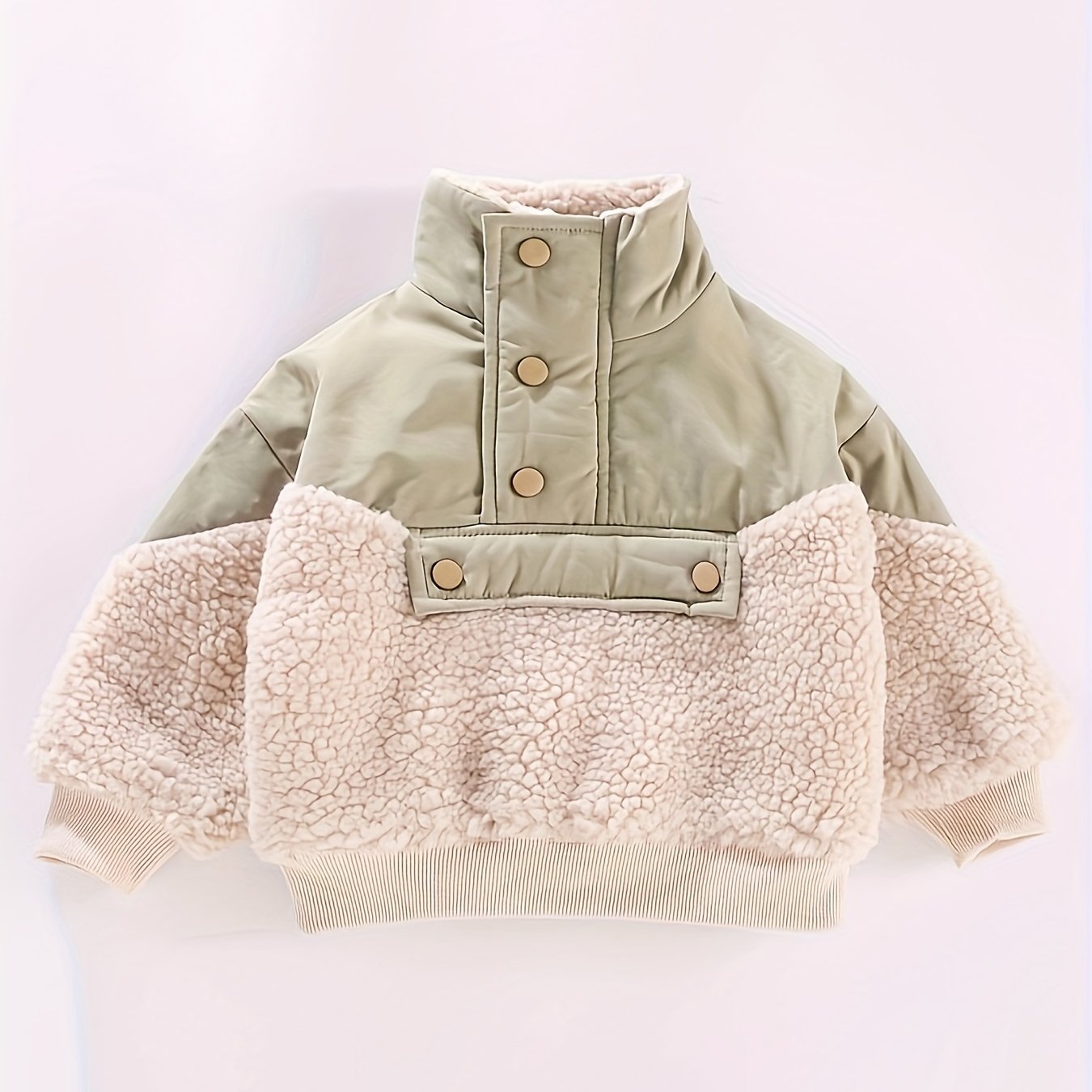 Winter Thick Sweater Jacket – High-Collar Coat for Baby & Toddler