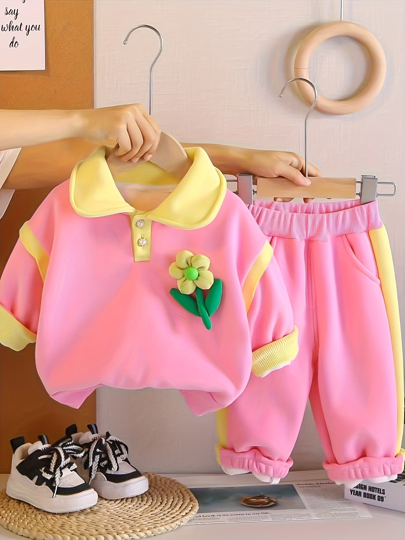 🌸 Floral Collared Sweat Set