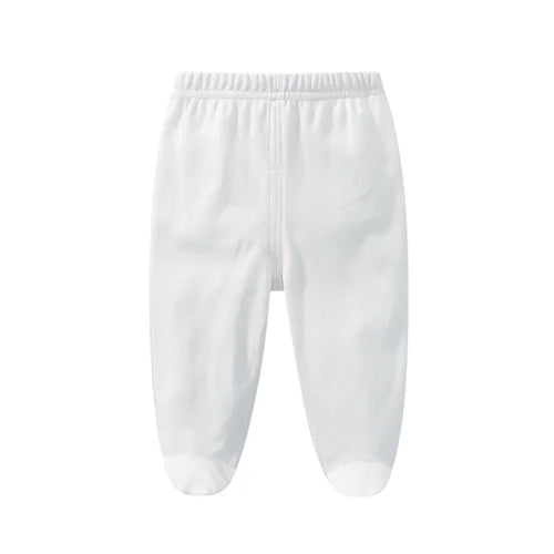 Calças de algodão para bebé recém-nascido dos 0 aos 12 meses, calças compridas com estampado de letras, leggings casuais para meninos e meninas