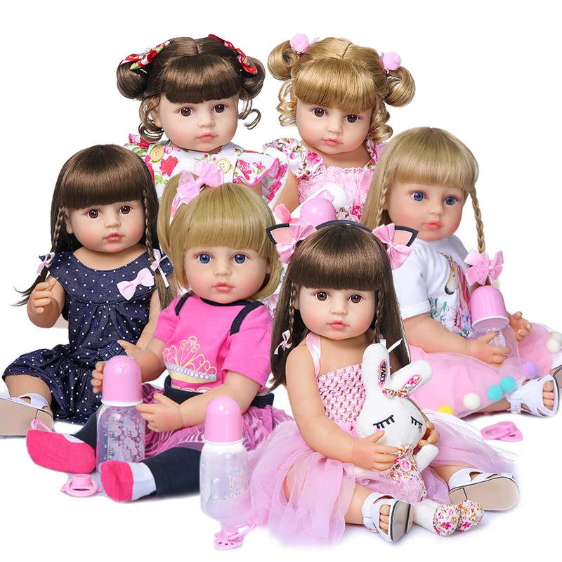 50CM Full Body Soft Silicone Popular Sweet Face Reborn High Quality Doll